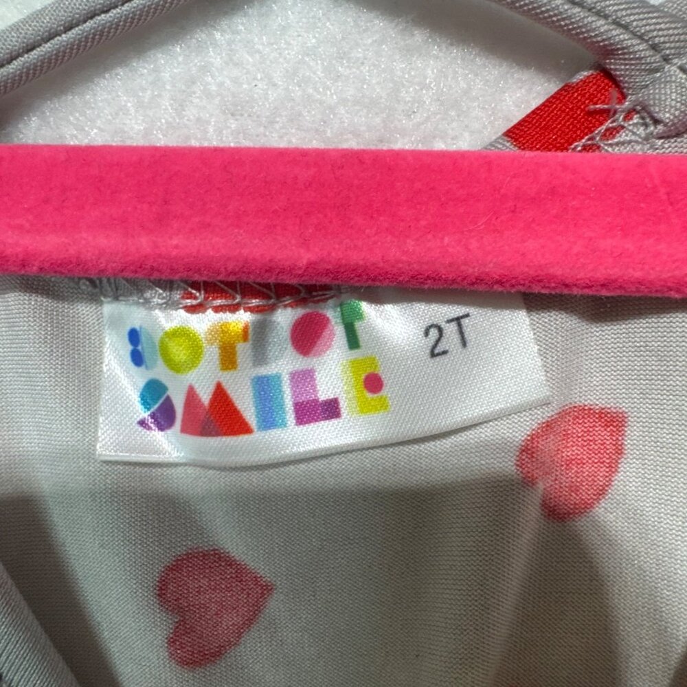 Dotdotsmile Dress Size 2T Gray with Red Hearts New With Tags - Picture 5 of 7